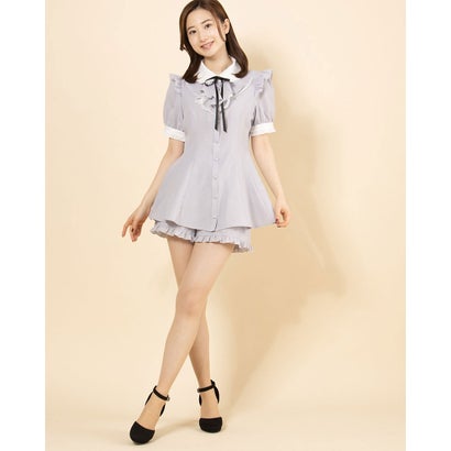 最安値に挑戦 シークレットハニー Secret Honey ラッフル半袖セットアップ グレー 時間指定不可 Www Kabardaribukit Org