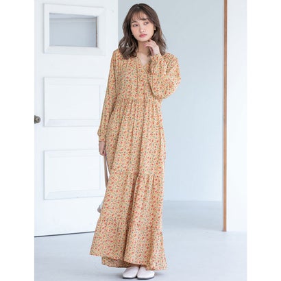 楽天市場 フィフス Fifth カシュクール花柄ティアードワンピース イエロー Locomall ロコンド公式ストア