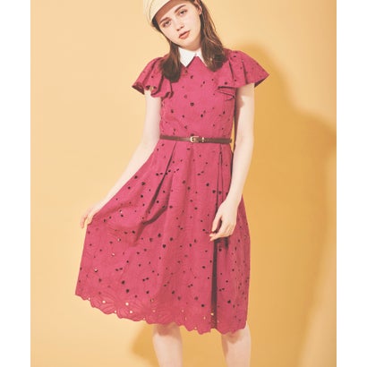 レディースファッション ワンピース トランテアン ローズピンク カットワーク刺繍フレアワンピース Mode De Sons 31 モード ドゥ ソン 交換無料 Www Maisbeiras Com