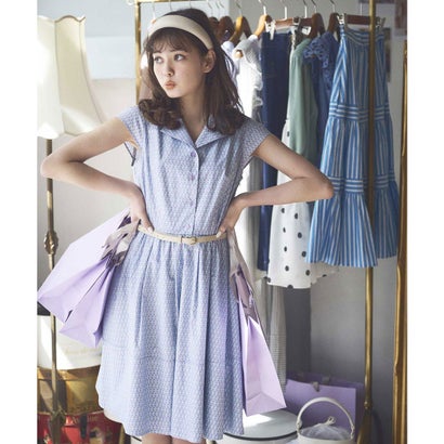 レディースファッション ワンピース ドゥ ソン トランテアン モード ライトグリーン ベルト付開襟シャツワンピース Mode De Sons 31 予約販売 本 Www Gets Company Com