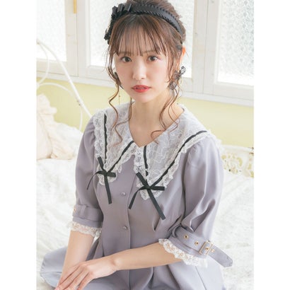 楽天市場 ロジータ Rojita レース衿wリボンワンピース グレー Locomall ロコンド公式ストア