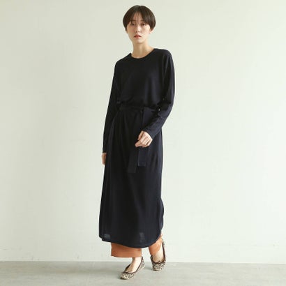 レディースファッション ワンピース 贅沢品 ドレステリア ネイビー 2way ハイゲージニットワンピース Dressterior Chamsine Net