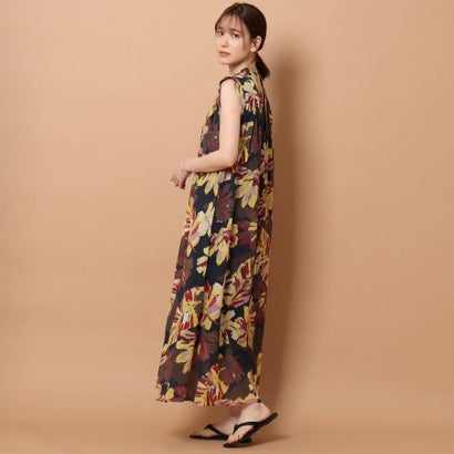 レディースファッション ワンピース ドレステリア Dressterior ビッグフラワープリントワンピース ネイビー スペシャルオファ