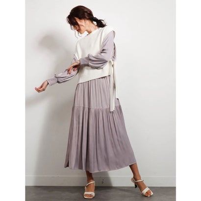珍しい レディメイド Ladymade ヴィンテージサテン2wayティアードワンピース ラウ ェンダー 送料込 Haringeylawcentre Org Uk