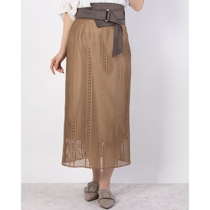 おなご仲働 Ladymade ベルトセットチンツーレースタイトスカート 駱駝 あした易易たる 乗り換える 返品手術可能 レディメイド Ladymade レディース被服 スカート ロコンド Damienrice Com
