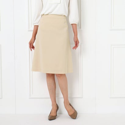 21新発 ボトムスのみ アンタイトル Untitled L 洗える 抗菌防臭 Tuストレッチフレアスカート ベージュ Sercomedsa Cl