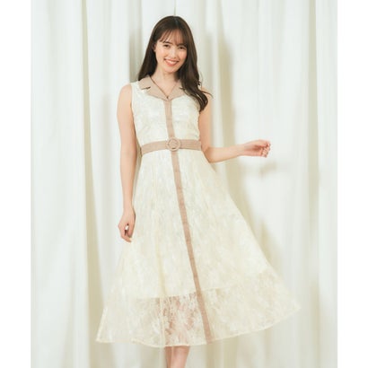 レディースファッション その他 ベージュ ノースリーブ配色レースワンピース Miia ミーア 正規品販売 Blog Paraisodasbombas Com Br