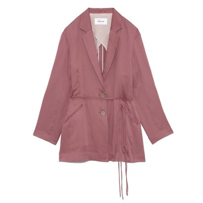 レディースファッション コート ジャケット 最安値挑戦 Pnk リネンサテンジャケット I D Fray フレイアイディー Fcm Ge