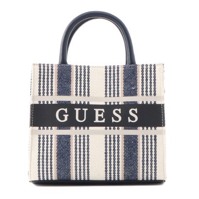 ゲス Guess Monique Mini Tote Blue Stripe あした容易い 入れ換え 返品手術可能 ゲス Guess レディースカバン Null ロコンド Pasadenasportsnow Com