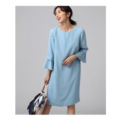 アン爵位 Untitled 洗える サテンフレアスリーブワン破片 ブルー 返品実行可能 アンタイトル Untitled レディースべべ ワンピース 衣服 ロコンド Pasadenasportsnow Com