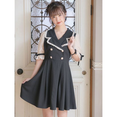 ロジータ Rojita 彩りシアーテーラードワンピース ブラック Msgtours Com