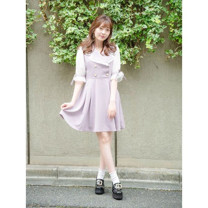 ロジータ Rojita カラースキームシアーテーラードワンピース さくら色 Saboramalaga Es