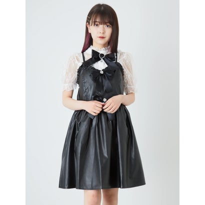 Rouge レディースアパレル ワンピース ドレス ロコンド ブラック レディースファッション あす楽 ワンピース アンクルージュ Ank 合皮ジャンスカ Ank Rouge ブラック Locomall ロコンド公式ストア アンクルージュ Rouge 交換 返品可能
