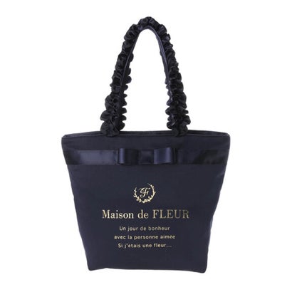 メゾンドフルール Maison De Fleur ブランドロゴフリルハンドルトートm嚢 海軍 Msgtours Com