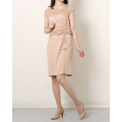 アウトレット ブージュルード アウトレット Bou Jeloud Outlet レーストップスドッキングワンピース P Beige Psicologosancora Es