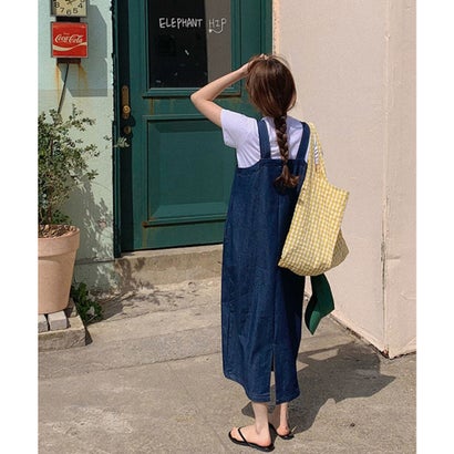 ジュエローブ Jewelobe デニムエプロンワンピース ネイビー Igea61 It