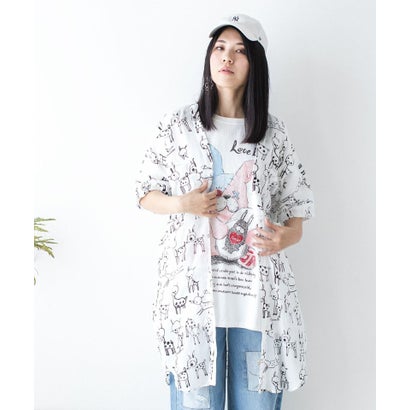 スカラー Scolar 小鹿柄シャツワンピース ブラック Butlerchimneys Com