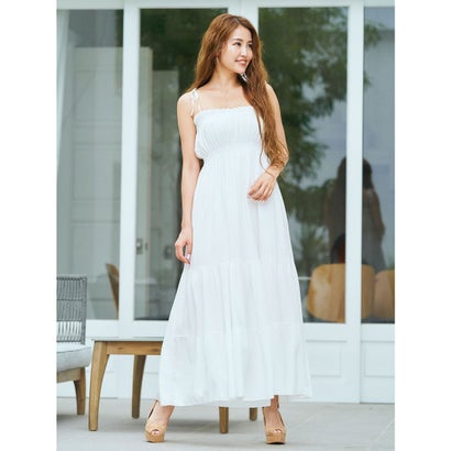 デュラス Duras ワッシャーティアードワンピース White Psicologosancora Es