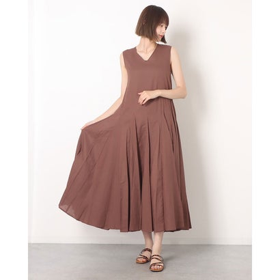 ドゥアルシーヴ Doux Archives マチ入りフレアマキシワンピース Brown Antaraglobal Org