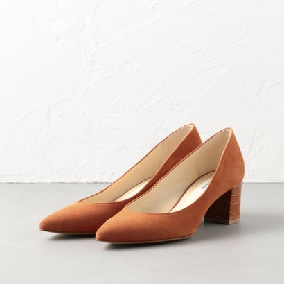 オデット エ オディール Odette E Odile Ofd ポインテッドブロックヒール パンプス55 Md Brown Bouncesociety Com