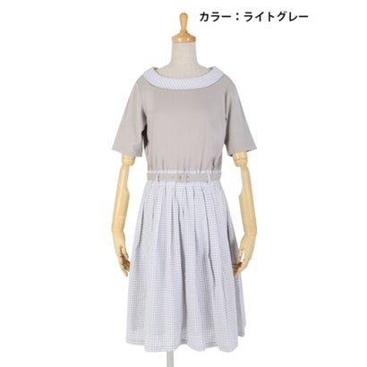 フィント F I N T ギンガムチェックドッキングワンピース L Gray Andapt Com