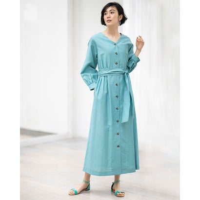 楽天市場 ドゥクラッセ Doclasse 前ボタン ベルト付きワンピース ブルーグリーン Locomall ロコンド公式ストア
