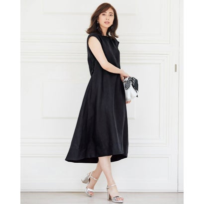 あす楽 Doclasse リネンオックス Aラインワンピース ドゥクラッセ ワンピース ドゥクラッセ Doclasse レディースアパレル ワンピース ドレス ロコンド ドゥクラッセ 交換 返品可能 ブラック Locomall ロコンド公式ストア Doclasse