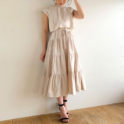 楽天市場 アムールボックス Amour Box セットアップ風フレンチスリーブティアードワンピース ふんわり コットン フリル ウエストマーク 春 夏 体型カバー エアリー フェミニン 韓国 韓国ファッション Locomall ロコンド公式ストア