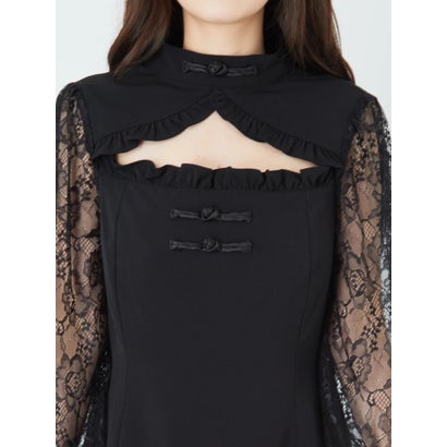 速達メール便送料無料 アンクルージュ 最新作カタログ掲載 完売色 新品ブラック上品チャイナワンピース 新色登場 Www Ijqr Net