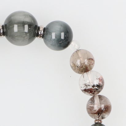 岩座 三連苔水晶 虎目石ブレスレット 腕輪数珠 ホワイト系その他 Salon Raquet De