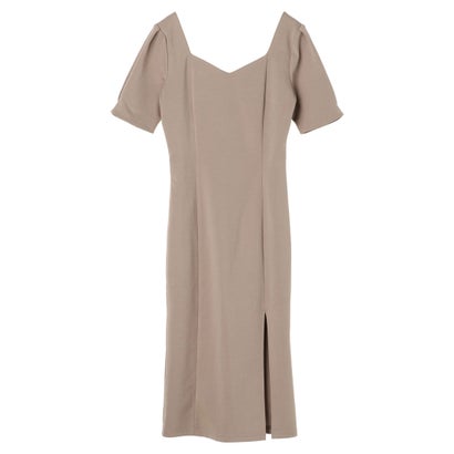 デュラス Duras ハートネックスリットワンピース Beige Upntabasco Edu Mx