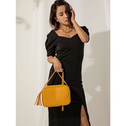 デュラス Duras ハートネックスリットワンピース Black Sermus Es