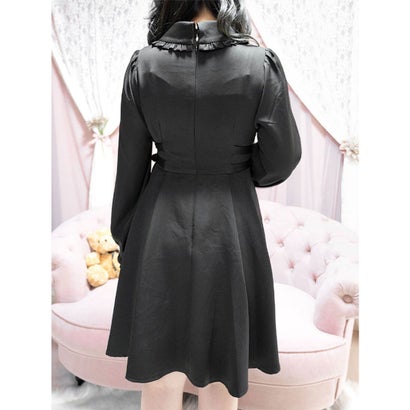 ロジータ Rojita ブローチ付きレース切替クロスベルトワンピース ブラック Sermus Es