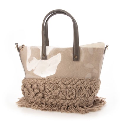 サミールナスリ Smir Nasli トートバッグ レディース ブランド 2way B5 Pvc ビニール ニット 通勤 通学 グレージュ Austinjumpingcastles Com Au