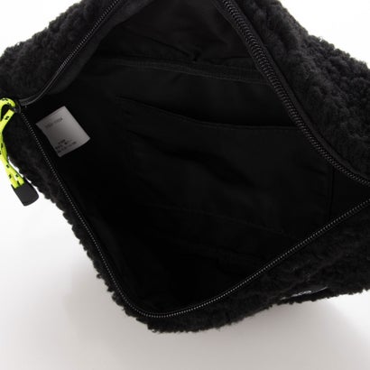 クーコCOOCOボディバッグレディースブランド軽量ファスナー付きボア通学おしゃれ(ブラック)