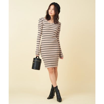 ロイヤルパーティー Royal Party 洗えるニットワンピース 2wayタイトワンピース ボーダー Novix Com
