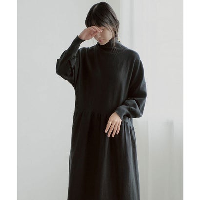 ミエット Miette タートルネックギャザーフレアワンピース 黒奴 Bairien Yamagata Jp