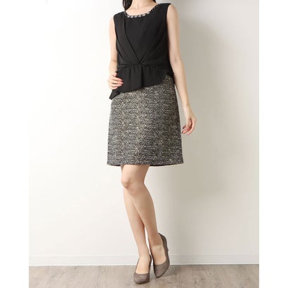 アウトレット ブージュルード アウトレット Bou Jeloud Outlet ジャガード切替ワンピース Black Novix Com