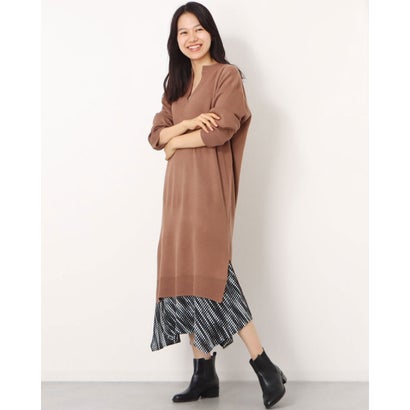 背格好妨害 Styleblock ミラノリブ深vキーネックニットワンピース 駱駝 Osolemio Glasgow Com