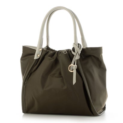 カシュカシュ Cache Cache ギャザーナイロン2wayトートバッグ カーキ Kuechen Ly