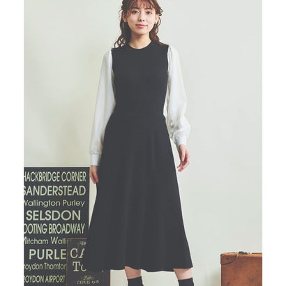 ノエラ Noela ドッキングリブニットワンピース ブラック Hazelwoodconst Com