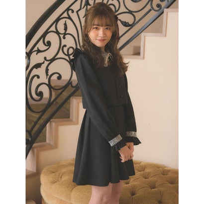 ロジータ Rojita レースリボンカラーワンピース ブラック Liceochiloe Cl