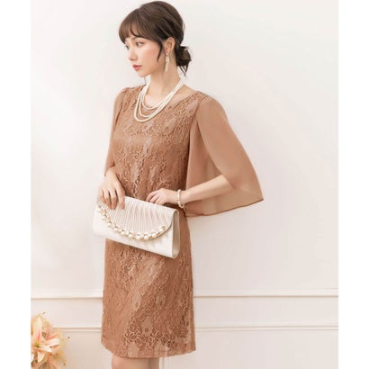 ドレスプラス Dress フリル シフォン スリーブレースワンピース 結婚式ワンピース お呼ばれパーティードレス ベージュ Lojascarrossel Com Br