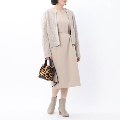 アン見出し Untitled L グラシエウォームタックワンピース 洗える 右翼ベージュ Loadedcafe Com