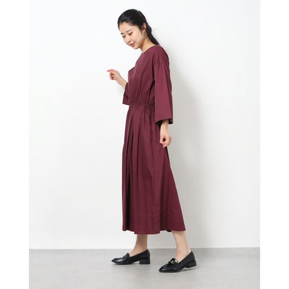 リネーム Rename ウエストゴムギャザーワンピース ボルドー Musiciantuts Com