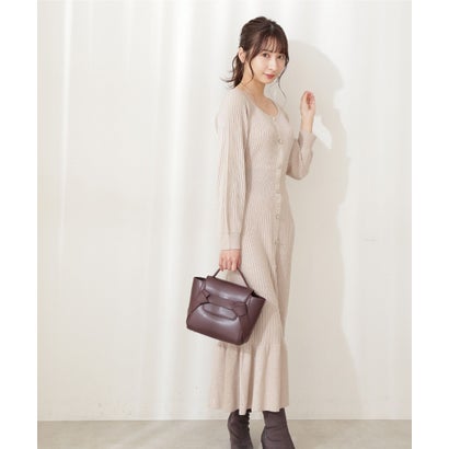 フェイクスェードマーメイドニットワンピース ベージュ Blackfishmarine Com