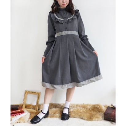 楽天市場 フィント F I N T ベロアリボン使いヴィクトリアワンピース Gray Locomall ロコンド公式ストア