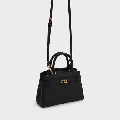 オブリエル メタリックアクセントベルトバッグ （Black） バッグ 
