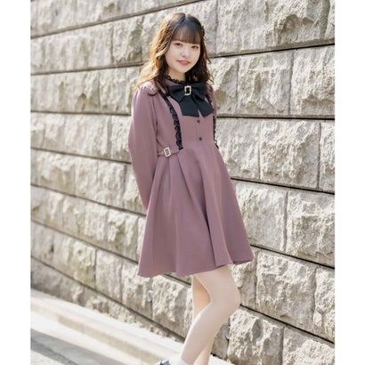 やかに ロジータ Rojita ベロアリボンレース衿ワンピース ブラウン ブランド公式 Locomall ロコモール 通販 Paypayモール まるレース