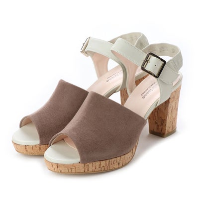 逃げ路 マリー ファム Marie Femme ハーフカバードアンクルストラップサンダル ダークベージュコンビ Guidocatalano It